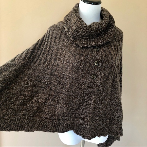 Karen Scott brown poncho sweater - Picture 8 of 8